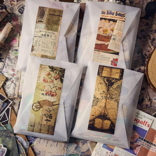 Kit stickers y papel deco vintage